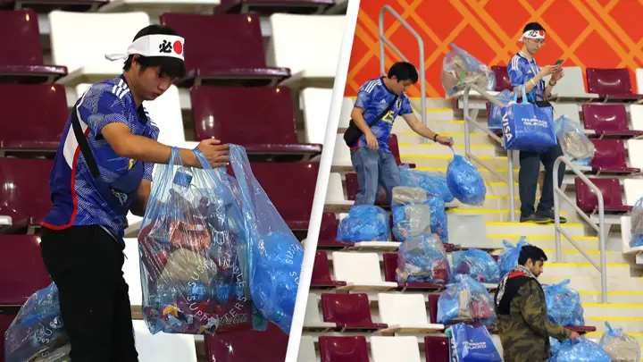 Aficionados japoneses explican por qué limpian los estadios después de los partidos