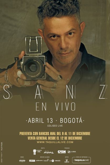 Alejandro Sanz regresa a Colombia en 2023 con su nueva gira