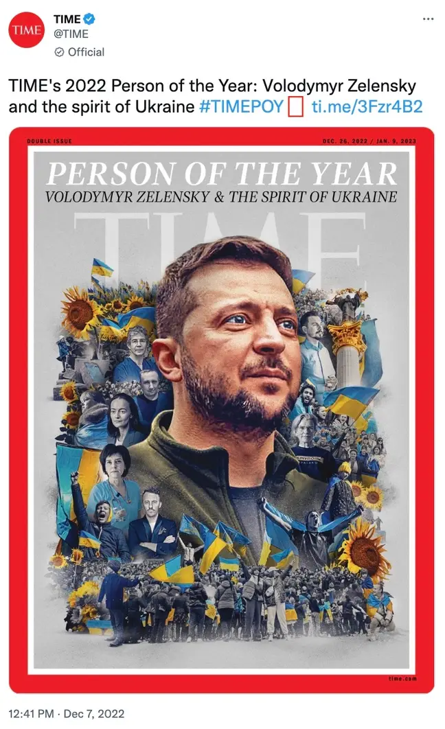 Volodymyr Zelensky nombrado persona del año por TIME