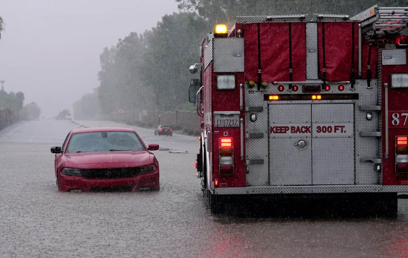 Tormenta Hilary causa inundaciones y alerta en los Angeles y California (Fotos)