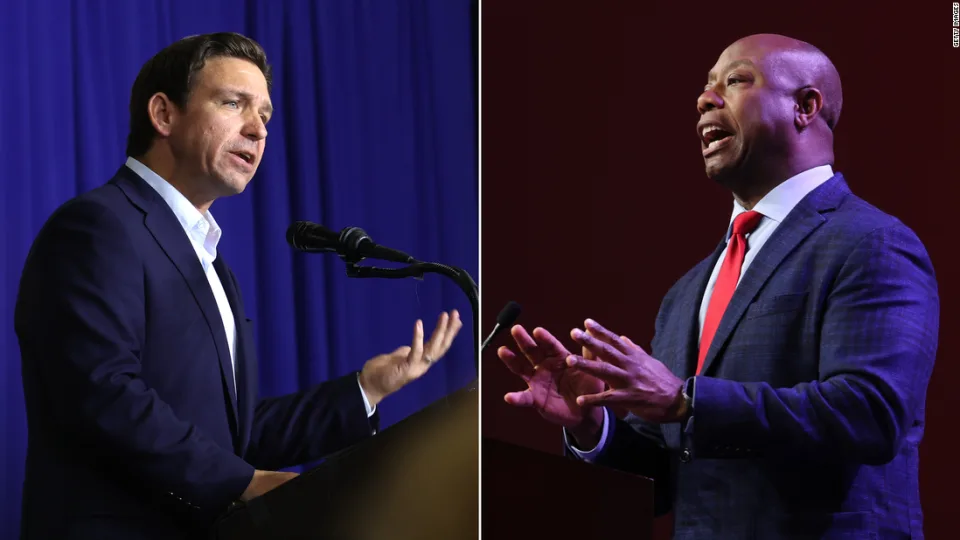 Ron DeSantis y Tim Scott preparan su artillería