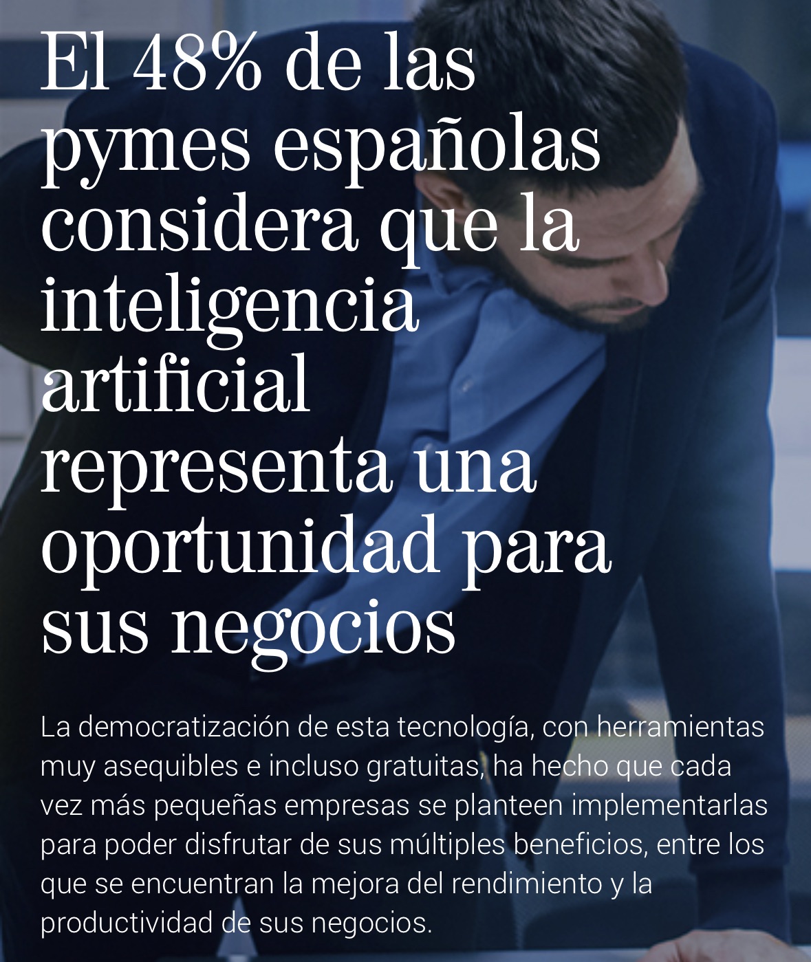 El 48% de las pymes españolas considera que la inteligencia artificial representa una oportunidad para sus negocios