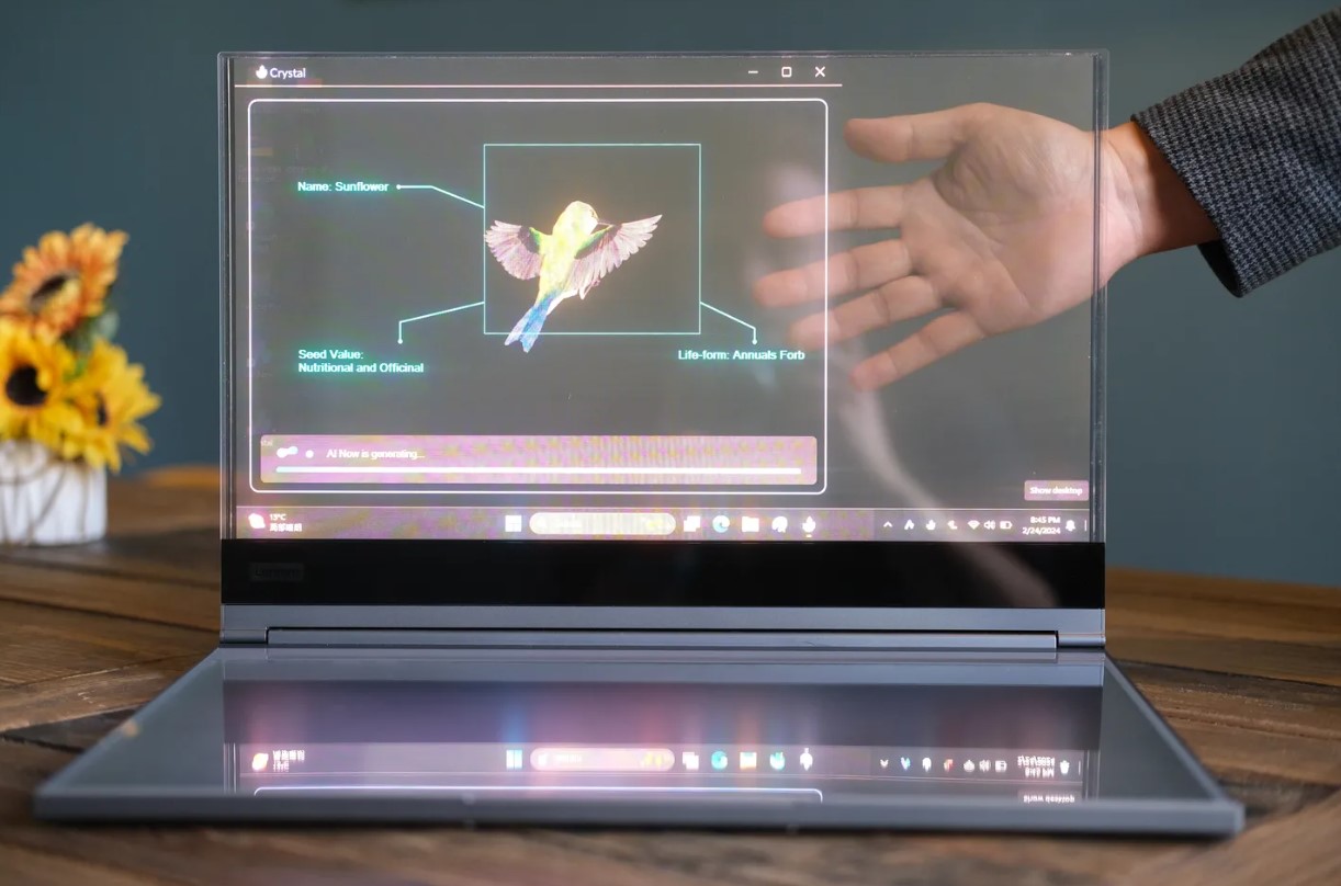 Futuro Sci-Fi con la Laptop Transparente de Lenovo